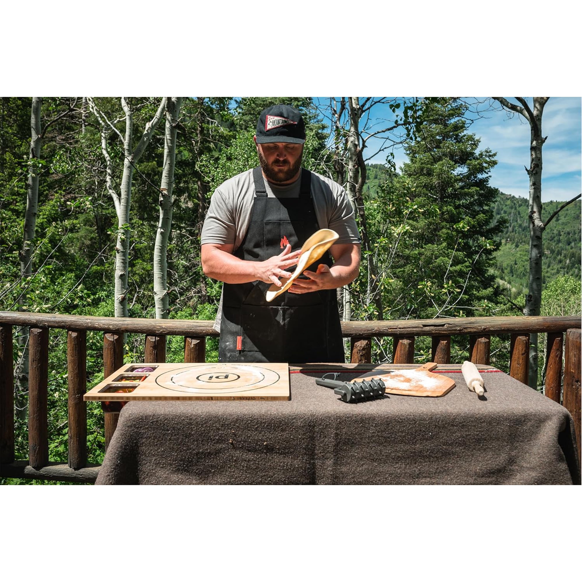 Solo Stove Pi Cutting Board with Containers & Lids, Large Food Prep Chopping Cutting Board