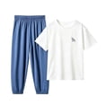 thumbnail image 2 of OGLCCG Boys Jogger Set Athletic 2 Piece Summer Outfits Performance Short Sleeve T Shirts and Sweatpants Boys Sweatsuit Set Size 3-16, 2 of 8
