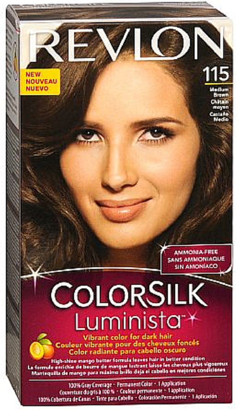 Revlon ColorSilk Luminista Hair Color Medium Brown [115] 1 ea - Walmart