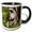 Black/White, variant on 3drose, Africa, Tanzania, Zanzibar, Jozani Chakwa Bay Np. Red Colobus Monkey., 11oz Two-tone Red Mug