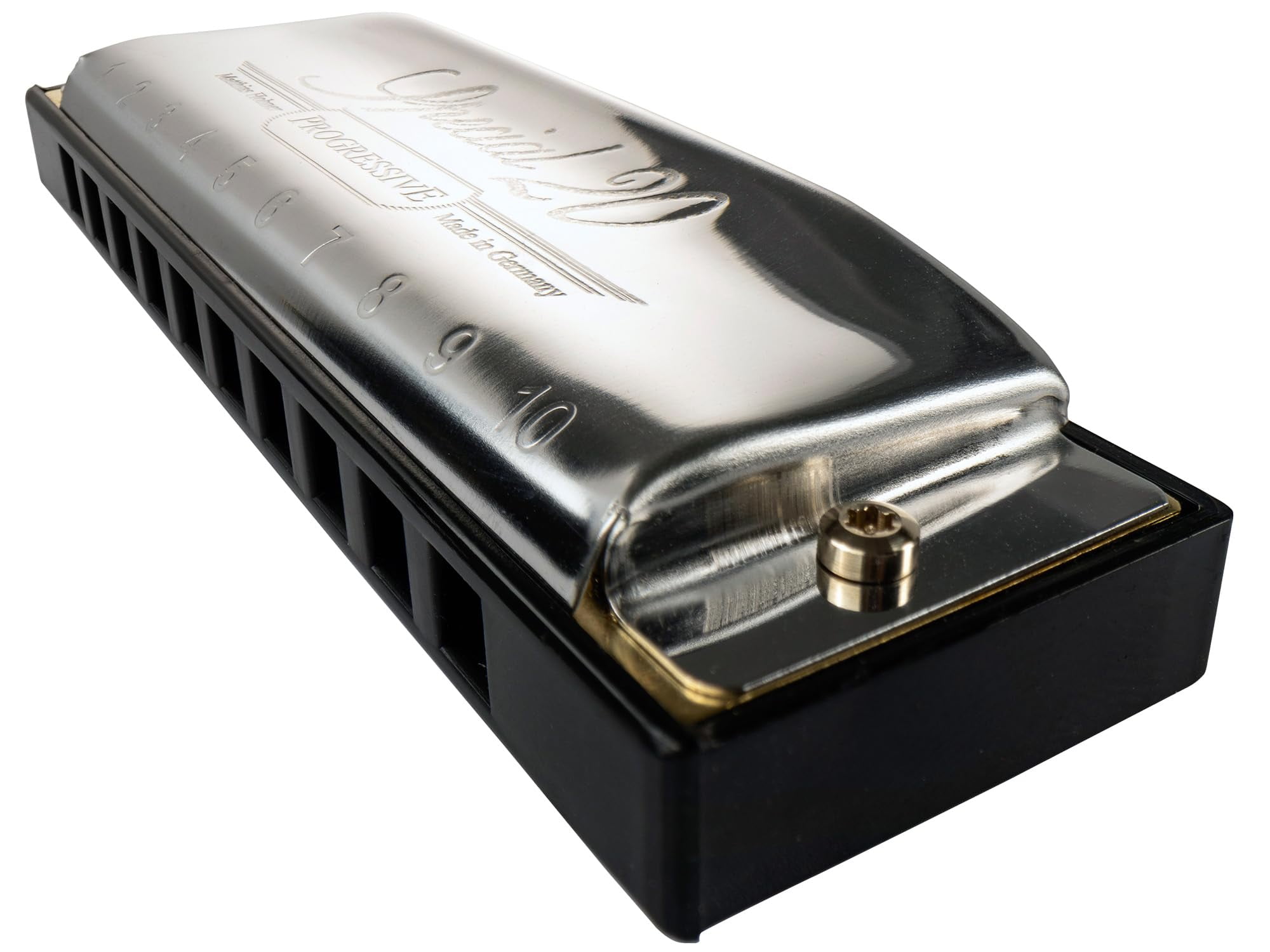 Hohner Special 20 Harmonica - Key of C Bundle with Key Stickers, Plastic Case, Instructional Manual, and Austin Bazaar Polishing Cloth