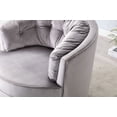 thumbnail image 5 of CAROCC Modern Akili Swivel Accent Chair Barrel Chair for Home Living Room Modern Leisure Chair Silver Grey, 5 of 7