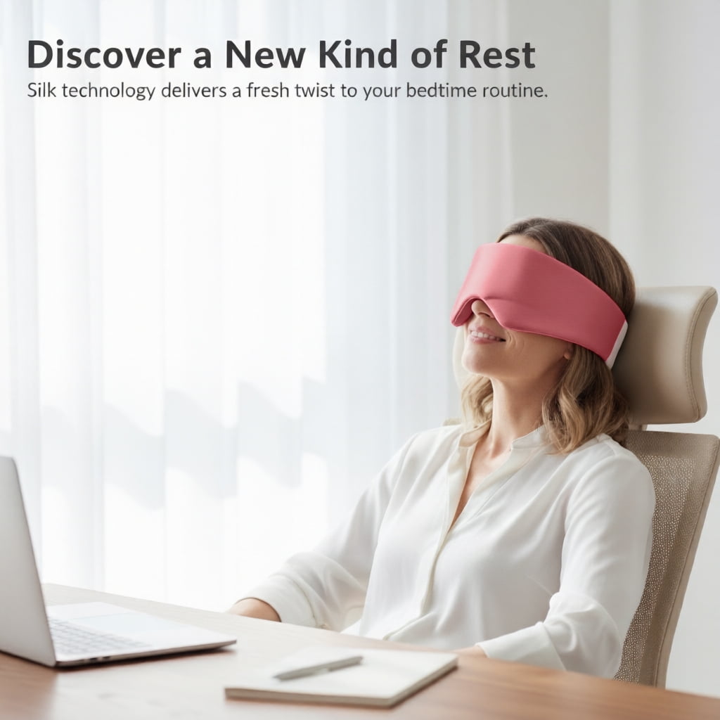 FACEMOON Silk Sleep Mask, Super Soft Eye Cover, Light Blackout