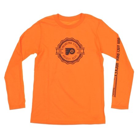 Reebok Philadelphia Flyers Patch - Reebok NHL Youth Philadelphia Flyers Long Sleeve Icon Tee