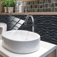 thumbnail image 3 of Cocina Baño Pegatinas de pared Adhesivo decorativo Azulejo de cemento Pegatinas de pared Autoadhesivo Azulejos de pared para baño o cocina Autoadhesivo (gris negro 24 piezas) Versailles JAMW Sencillez, 3 of 5