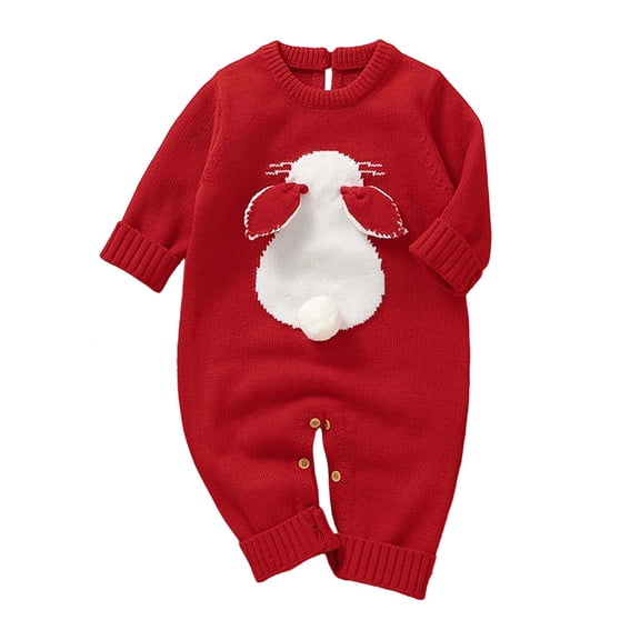 Adorable 3D Bunny Romper Jumpsuit Boy Easter Clothes