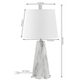 thumbnail image 5 of JONATHAN Y Owen 20.5" Contemporary Resin LED Table Lamp, White Marble Finish (Set of 2), JYL1037A-SET2, 5 of 10