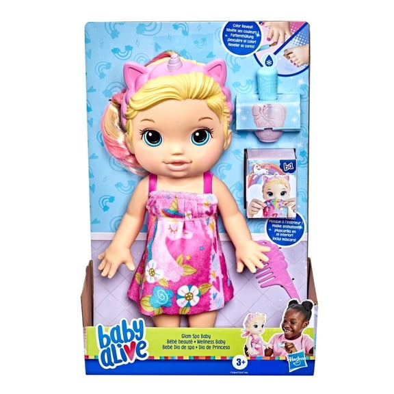 Muñeca Hasbro Baby Alive Glam Spa Rosa