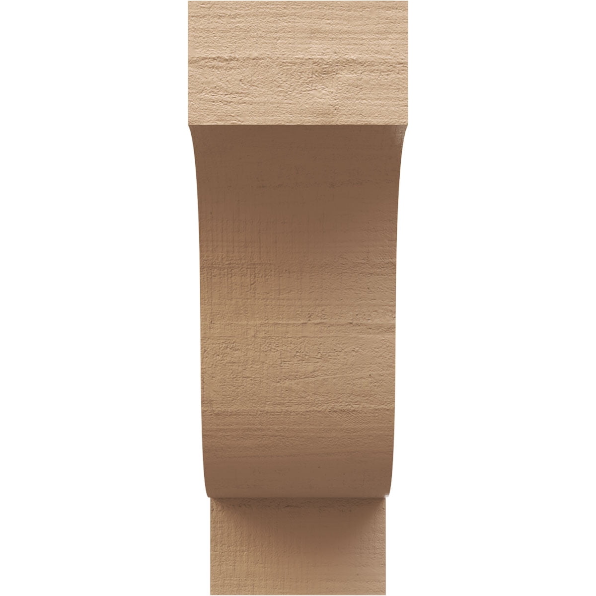 10"W x 20"D x 30"H Classic Newport Rough Cedar Woodgrain TimberThane Corbel, Primed Tan