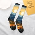 thumbnail image 6 of Bingfone Compression Socks for Women and Men Long Socks for Running Athletic Cycling Nurse-Elegant Sunset Sunflower, 6 of 8