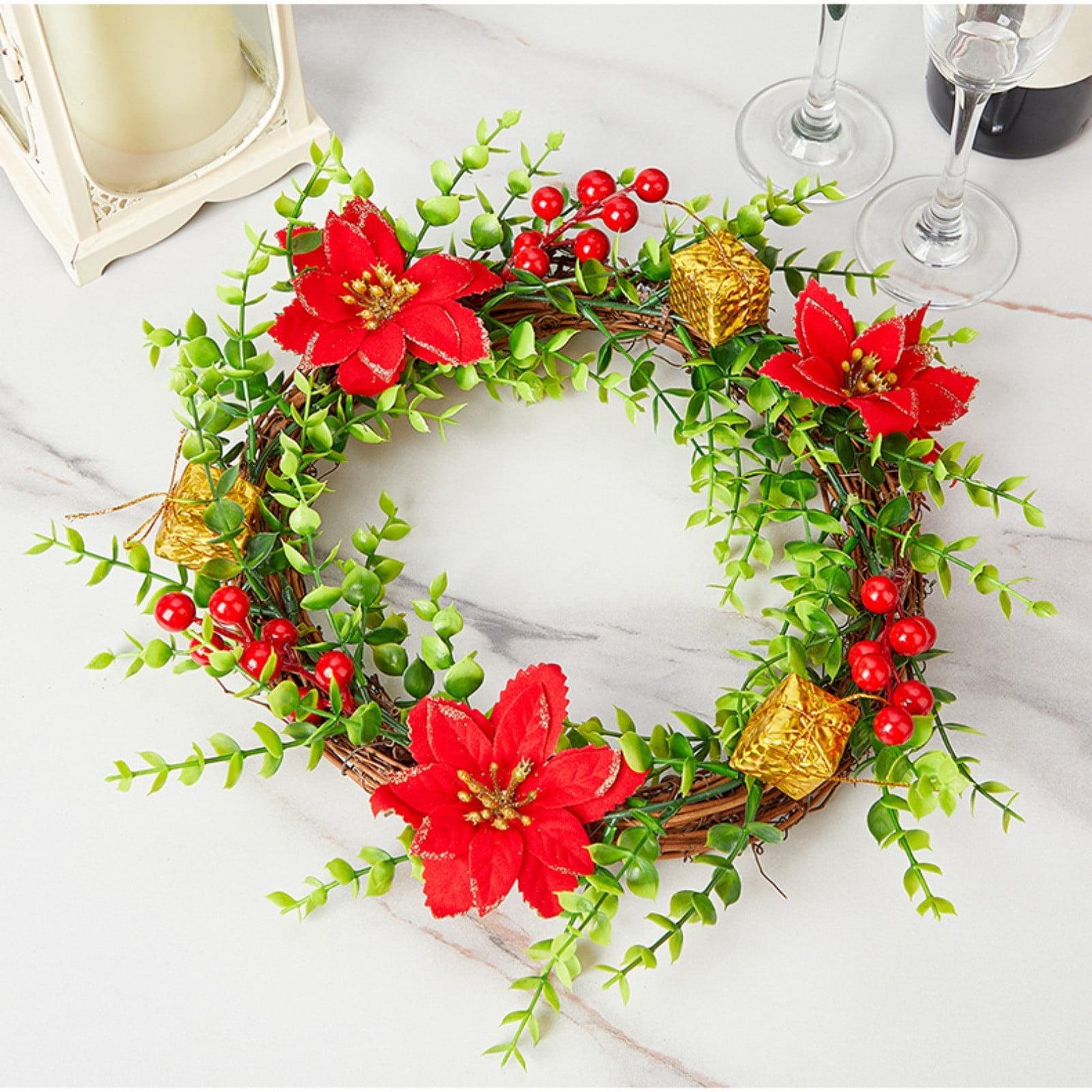 2024 christmas wreath① Cyber&Monday Deals 2024 Yanzu Artificial Christmas Wreath