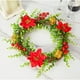 thumbnail image 5 of Xihbxyly Corona Navideña con Diseño de Anillo de Vela Artificial, Luz Led Cálida, Ideal para Interiores y Exteriores, Ideal para Celebraciones Navideñas, Estilo Ratán con Frutos Rojos, 33 X 33 X 5 Cm, 5 of 6