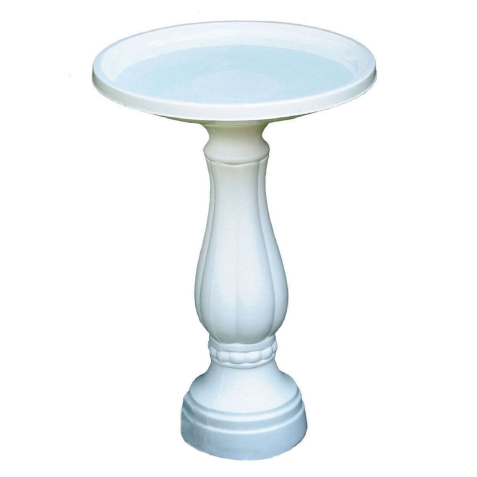 Bloem Promo Birdbath with Pedestal 25" x 17" White by Bloem Living