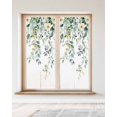 thumbnail image 2 of Window Privacy Film Eucalyptus Leaf Stained Glass Window Film Decorative Sun Block Window Cover Weeping Botanical Summer Flowers Window Clings Static Adhesive Sticker for Bathroom 23.6"x59", 2 of 7