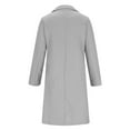 thumbnail image 5 of Herrnalise Jackets For Women And Winter Solid Color Medium Long Cardigan Button Coat Tops Shackets For Women 2024 fall Gray,XXXL, 5 of 6