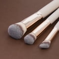 thumbnail image 3 of MAANGE 3Pcs Makeup Brushes + 2Pcs Triangle Powder Puff Set - No-Stroke Concealer Eye Shadow Makeup Brush Blending Beauty Tools (Pink), 3 of 7
