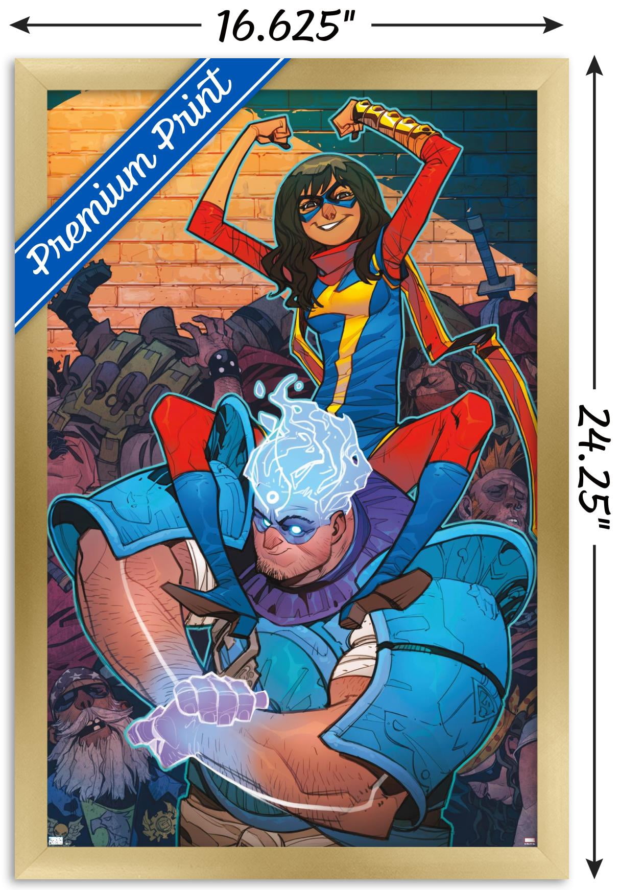 Marvel Comics - Ms. Marvel - Magnificent Ms. Marvel #13 Wall Poster, 14.725" x 22.375", Framed