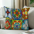thumbnail image 3 of LALILO Throw Pillow Covers Mexican Tile Ethnic Folk Ornament Cushion Cover 18" x 18", 2 Pack, 3 of 6