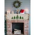 thumbnail image 6 of Green Christmas Tree Mantel Scarf Fireplace Decorations for Living Room, Xmas Botanical Berry Snowflake Fireplace Mantel Scarf Cover Runner for Halloween/Thanksgiving/Christmas Decor 70"x17", 6 of 6