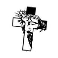 thumbnail image 1 of Estatua de crucifijo de para colgar en la pared, decoración negra única de Jesús, estatuilla de cruz de pared tallada para sala de, 1 of 9