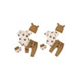 thumbnail image 2 of RUINIXCW Newborn Baby Boy Hospital Going Home Outfits Infant Baby Boys Spring Summer Fall Clothes Bear Print Short Sleeve Romper with Pants and Hat Foot Covers Set, 2 of 9