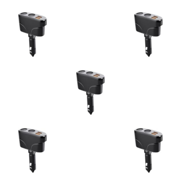 Guardoinrt 1/2/3/5 Automatic Shut-off USB Car With Small Occupation And 30 Charging Ports Cigarette Lighter ABS Car Charging Splitter 5PCS