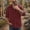 Wine, variant on Men's Casual Long Sleeve Shirt with Turn-Down Collar, Button Front, and Pockets