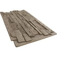 thumbnail image 6 of Ekena Millwork 49"W x 25 1/2"H x 1 1/4"D Acadia Ledge Stacked Stone, StoneWall Faux Stone Siding Panel, Soft Ash, 6 of 9