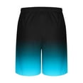 thumbnail image 4 of Gufahion Sizes S-XXXL Shorts Pants Men Casual Fashion Gradient with Pocket Elastic Waist Short, Gifts for Friend, Sky Blue, 4 of 5