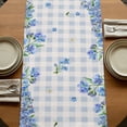 thumbnail image 5 of Table Runners 72 Inches Long Dress Scarves, Easter Rabbit Farmhouse Kitchen Table Runner, Coffee Tablerunners, Spring Cute Bunny Blue Flowers Buffalo Plaid 16x72 Inch, 5 of 9