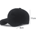 thumbnail image 2 of Harhinhe Gorra de béisbol de lana de cordero artificial Cálido invierno Teddy scratch polar gorra de hip hop, 2 of 5