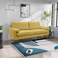 thumbnail image 4 of Pemberly Row 70" Modern Track Arm Tufted Velvet Sofa in Gold, 4 of 8