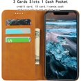 thumbnail image 3 of Wallet Case for iPhone 12 Mini,Premium PU Leather Flip Folio Case with Card Slot,Stand Holder and Magnetic Closure [TPU Shockproof Interior Protective Case] for iPhone 12 Mini 5.4",Khaki, 3 of 13
