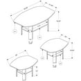 thumbnail image 4 of Pemberly Row 3pcs Coffee End Side Accent Table Set in Laminate Black, 4 of 5