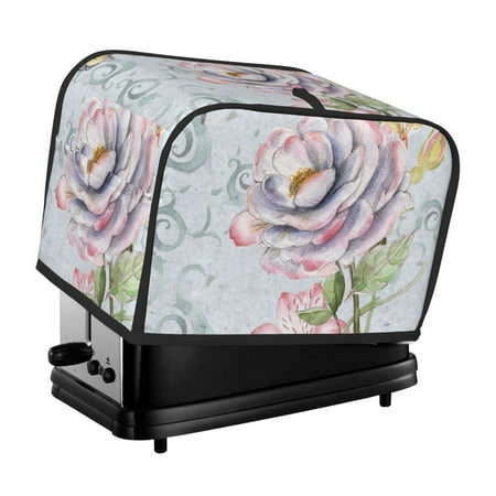 

Matuu Vintage Rose for Universal 2 slice Toaster Cover Small Appliance Toaster Dust Cover 11.4 x 7.9 x 7.5