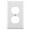 White, variant on DUPLEX RECP WALPLT 1G WH (Pack of 20)