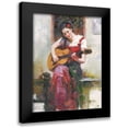 thumbnail image 1 of Noches, Fernando 11x14 Black Modern Framed Museum Art Print Titled - A Girl with Guitar, 1 of 5