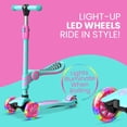 thumbnail image 7 of Dribbl 3-Wheel Kids Scooter with Seat, Light-Up Wheels, Adjustable Handlebar, Wide Deck & Rear Brake, Ages 2+, 7 of 7
