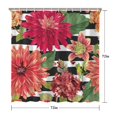thumbnail image 5 of Waterproof Red Asters Peony Flowers Floral Shower Curtain 72x72 Inch Boho Style Polyester Unique Shower Curtain for Bathroom Hotel Home Decor with 12 Plastic Hooks, 5 of 5