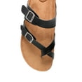 thumbnail image 5 of Time and Tru Women’s Toe Thong Footbed Slide Sandals, Wide Width Available, 5 of 6