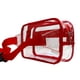 thumbnail image 2 of Riñoneras transparentes de PVC para mujer, riñonera a la cadera, bandoleras impermeables (rojo), 2 of 7