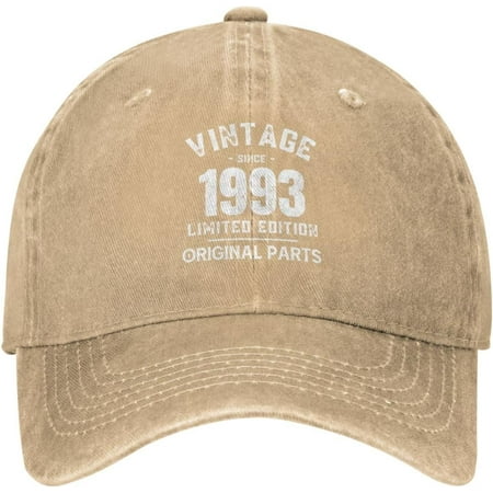30 Year Old Vintage 1993 Hat 30th Birthday Gifts for Women Men Awesome Since 1993 Baseball Cap Black Snapback Hat