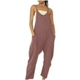 thumbnail image 2 of UPPADA Deals Of The Day Lightning Deals Jumpsuits for Women Dressy Spaghetti Strap Jumpers Baggy Wide Leg Rompers Summer Plus Size Overalls with Pockets Overalls for Women Elegant Jumpsuits for Women, 2 of 5