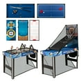 thumbnail image 1 of Gymax 48'' 10-In-1 Multi Game Table w/Billiard Table Tennis Hockey Basketball Football, 1 of 10