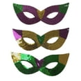 thumbnail image 2 of Purple, Green and Gold Sequin Mardi Gras Masks- 24 Pieces- Bulk Supply for Parties, Balls, and Parades!, 2 of 2