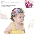 thumbnail image 3 of LNKOO 3 Pack Baby Girl Nylon Headbands Infant Flower Elastic Hair Band Bows Wraps---Super Soft & Stretchy Nylon Floral Hairbands For Newborn Infant Toddlers Kids Hair Accessories, 3 of 7