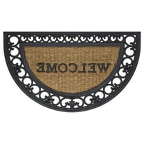 Traditional Elegance Wrought Iron Rubber Mat 18x30 - Fleur De Lis Slice