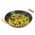 thumbnail image 3 of Infuse 13.75in Nonstick Carbon Steel Open Wok with 2 Side Handles, 3 of 3