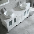thumbnail image 6 of Wonline 60" Bathroom Vanity Wood Cabinet Double Ceramic Sink w/ Mirror White, 6 of 7