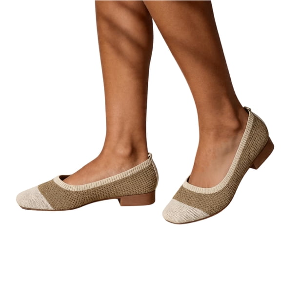 Willtoo Women Flat Shoes 2026 Knitted Lightweight Slip-on Loafers Breathabel Soft Comfortable Ballet Flats